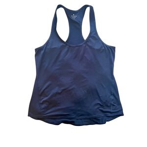 Athleta Navy Racerback Tank Top Womens Large Athletic Workout Gym Yoga
